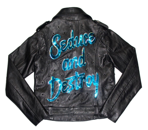 Seduce and Destroy leather moto jacket – Shock and Awww