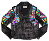 All Seeing Eye leather moto jacket