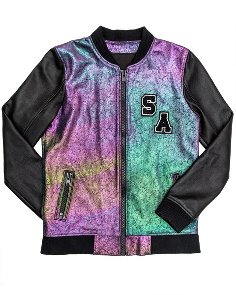 Knockout varsity leather bomber jacket – Shock and Awww Knockout varsity leather bomber jacket – Shock and Awww