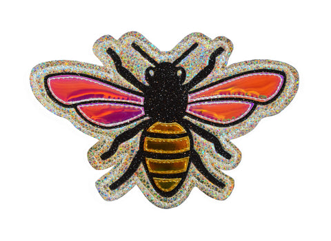 Embroidery Bee Patch Iron on Bee Bee Sew on Patch Glue on Bee Appliqué 1.5  Inch H X 2 Width Inch Selling per 1 PCS, 2PCS and 5 PCS 