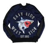 East Side West Side satin bomber jacket