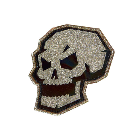 Skull Smiley Face Patch Hook & Iron-On Repro New B735
